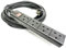 25cm TOUGH H07RN-F Rubber Mains cable. Uk Plug to 4 Gang Socket, Black. Permaplug. 13amp