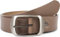 styleBREAKER Unisex Leder Gürtel Unifarben mit glänzender Oberfläche und gebürsteter Schnalle, kürzbar 03010104, Größe:105cm, Farbe:Taupe