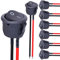 Taiss 10 pezzi Interruttore a bilanciere Rotondo 2 Posizioni SPST ON/OFF 2 Pin Interruttore a Levetta 10A 220V-250V AC con Linea di saldatura,per Elettrodomestici,Auto Barca KCD1-X-Y