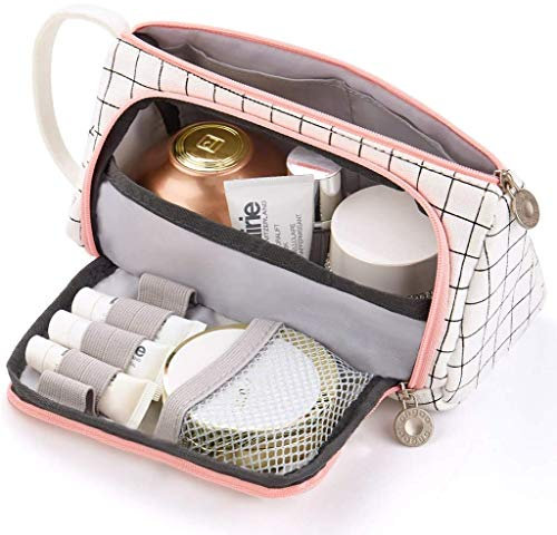 Voarge Große Kapazität Federmäppchen, Mäppchen mit Reißverschluss, Middle High School College Office Studentin Mädchen Erwachsener Teenager Geschenk, für Schule & Büro-20 x 8 x 11 cm, Weiß