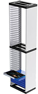 Feicuan Juego Torre de Almacenamiento para PS5, BLU-Ray Torre de Almacenamiento Estante almacenar hasta 36 Juegos, Soporte Vertical para PS4 Slim Pro, Xbox One Slim,Switch