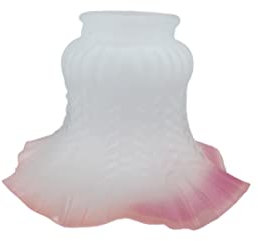 Vetro di ricambio paralume per applique abat-jour e lampadari bianco rosa Made in Italy