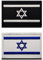 2 St. Israel Flagge Patch - Taktisch Israelis Abzeichen, Hook &Loop Bestickter Aufnäher, Militär-Emblem für Rucksäcke Kleidung Taschen Uniform Weste Jersey-Schwarz Weiß