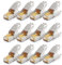 deleyCON 12x Prise Réseau CAT 7 RJ45 Sans Outil Blindée 10 Gbit/s 600 MHz Prise Réseau Pour Câbles de Pose Rigides Câbles Bruts Prise RJ45 Ethernet LAN DSL Câble de Brassage