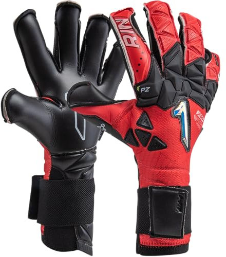 Rinat Xtreme Guard Zhero Pro Torwarthandschuhe für Erwachsene, Rot, Größe 10