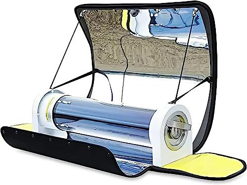 Four Solaire Réchaud Portatif, Barbecue Solaire, 4.5L Cuisinière Solaire En Acier Inoxydable Four De Qualité Alimentaire Sans Fumée, 550°F Pliable Camping En Plein Air Voyage Grill