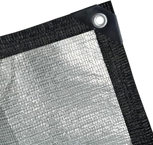BeGrit Telo ombreggiante riflettente al 99% in alluminio, 3 m x 6 m, protezione UV e rete di raffreddamento, rete riflettente del calore, tessuto di blocco solare argentato, per serre, giardini,
