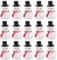 HOMSFOU Resin Mini Snowman Mini Snowman Figurines 30pcs Miniature Mini Resin Snow Man Tiny Xmas Figures Micro Landscape Ornaments Accessories for Doll House Fish Tank Decors Black S