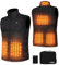 Coldbling Gilet Electrique Homme avec Batterie Incluse 10000mAH Veste Gilet Homme Femme Doudoune Chauffante avec 6 Zones de Chaleur 3 Températures Manteau Chauffant pour Moto Ski Chasse