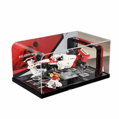 TRUSTFAR Acryl Vitrine für Lego 10330 McLaren MP4/4 & Ayrton Senna Bauset, Sammlung Schutz Vitrine, Schaukasten Kompatibel mit Lego 10330.(Kein Modell) (Hintergrund)