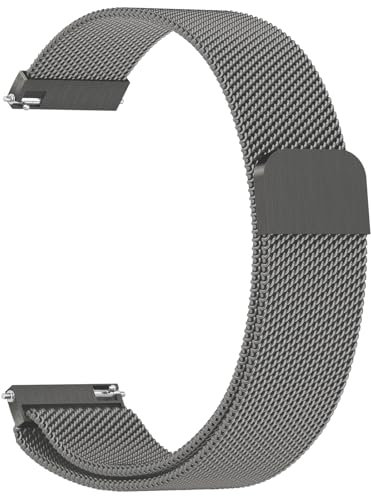 Vancle Metall Uhrenarmband 20mm Damen Herren, Edelstahl Schnellverschluss Smartwatch Ersatzarmband 20mm mit Magnetverschluss Quick Release Armbänder Smartwatch Zubehör für Frauen Männer