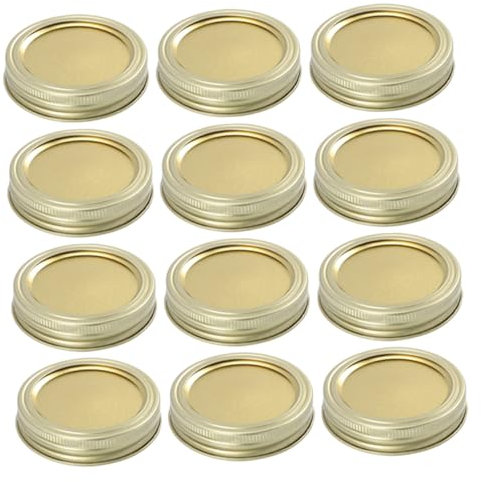 FELTECHELECTR Mason Jar Deckel Aus Edelstahl Mit Ring Für Einmachgläser Luftdichte Glasdeckel Als Vorratsdeckel Wiederverwendbare Metallkappen Für Gläser