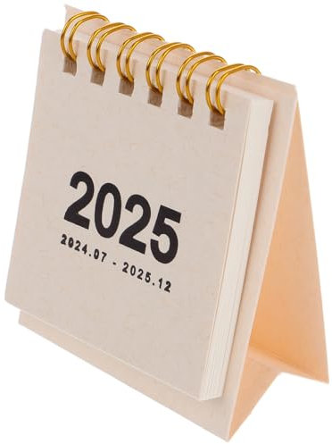 MAGICLULU Mini-Tischkalender 2024–2025 Kleiner Tischkalender 2025 Mini-Monats-Desktop-Stehkalender Klappkalender Mit Metallring Doppeldrahtbindung 2 75 Zoll