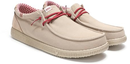 PITAS | WP150 LEDRO | Mocasines de Hombre | Náuticos Casual | Zapatillas de Tela | Zapatos sin Cordones | Deportivas Casuales | Calzado de Walkinpitas | Beige 46