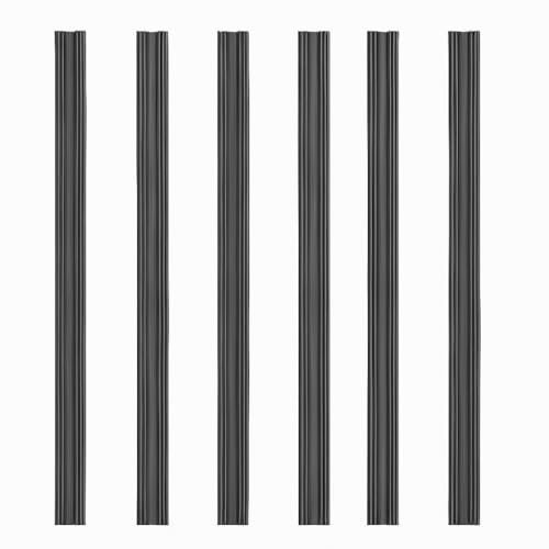 6 PCS 80cm Gomas de Limpiaparabrisas de Repuesto, Coche Universal Parabrisas, Escobillas Traseras Automotrices, Riras para Limpia Parabrisas Sin Marco