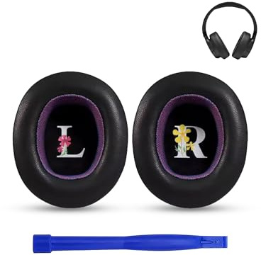 Earpads for JBL Tune 700(700BT)/710(710BT)/720(720BT)/750(750BT,750BTNC)/760(760NC)/770(770NC) Over-Ear Headphones, daunke Premium Lambskin (Including a Pair), Full Protection,Black-Purple