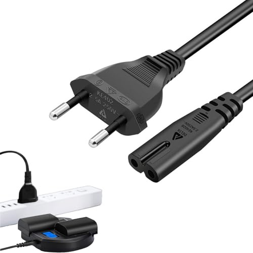 Gerätekabel 2 Polig Kompatibel mit jbl ladekabel Mit Eurostecker Power Cable Partybox,Blu-Ray, Radio,Soundbar,Drucker Schwarz