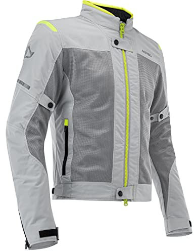 Acerbis 0023744.290.064 Ramsey Vented Chaqueta Textil para Moto, Gris/Amarillo, M, Unisex-Adult, S