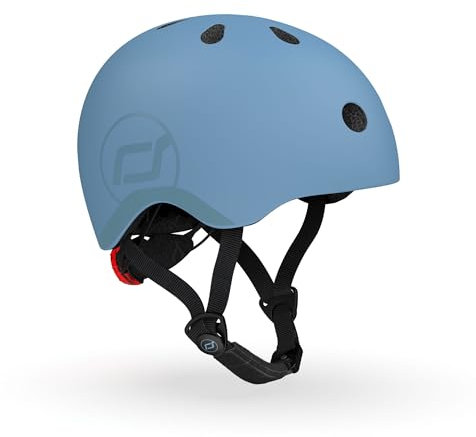 Scoot & Ride Kinder Fahrradhelm, Steel, 51 bis 55cm