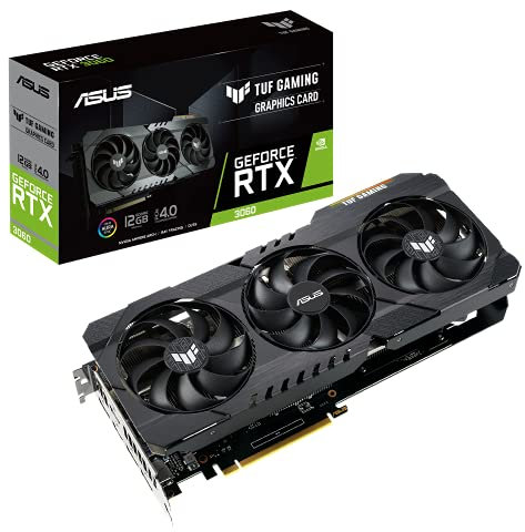 ASUS TUF Gaming NVIDIA GeForce RTX 3060 Graphics Card (PCIe 4.0, 12 GB GDDR6, HDMI 2.1, DisplayPort 1.4a, Dual ball Fan Bearings, Military-grade Certification, GPU Tweak II)