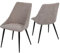 Staboos CH80 Esszimmerstuhle 2er Set Polsterstuhl bis 150 kg - Strapazierbarer Stoff Sessel - Polsterstuhl (Taupe)