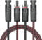 VALEMO Cable Solar Cable alargador de Doble Hilo, 6 Metros 4 mm², Cobre Trenzado con Conectores Hembra y Macho, para Sistemas solares domésticos, comerciales y de autocaravanas