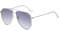 WQZYY&ASDCD Sonnenbrille Herren Damen Frauen Pilot Classic Metallrahmen Brille Weibliche Verlaufslinse Männer Sonnenbrille-Blau-Grau
