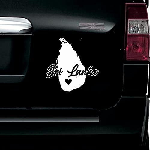 myrockshirt Sri Lanka Aufkleber ca. 15cm Umriss Karte Maps Land Land Farbe wählbar ohne Hintergrund Sticker Autoaufkleber