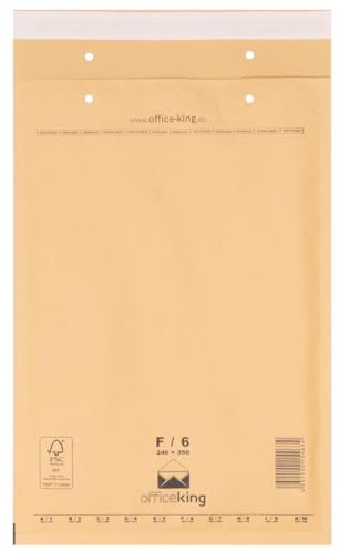verpacking 25 Luftpolstertaschen haftklebend | 240 x 350 mm - F6 Braun | Luftpolster Versandtaschen Polsterumschlag Luftpolsterversandumschläge