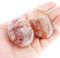Quartz Hématoïde Pierre de paume-2 pièces Pierre de Quartz Quartz Hématoïde,Pierres Thérapeutiques, pierre d'inquiétude, Paquet cadeau