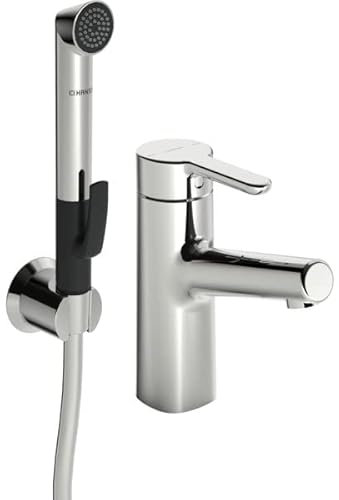 Hansa HANSADESIGNO Style Waschtischarmatur und Handbrause, Ausladung 119mm, 51702201