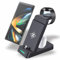 Station de charge 3 en 1 pour plusieurs appareils Samsung, station de charge rapide sans fil pour Android Sumsung Galaxy Z Flip 4/3 Z Fold S23 S22 S20 Ultra Galaxy Watch 5/4/3 Galaxy Buds