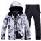 ALSOGO Herren Skianzug Ski Jacke und Hose Set Wasserdichter Schneeanzug Snowboard Jacke Hose Skikleidung Für Männer Black M