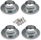 Round 25mm Wardrobe Rail Locking End Socket Suit Chrome Wardrobe Hanging Sockets with Screws Rail Rod End Supports Wardrobe Rod Socket Fitting Pack of 4.