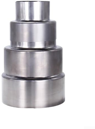 Reduzierstück aus Edelstahl, zum Verbinden von Geräten mit Schornstein oder Stapel, optimiert für Kamine, Outdoor-Camping, Holzofen (Ø 110 mm/Ø 60 mm)