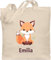 Baumwolltasche - Süßer Fuchs Geschenk mit Name personalisiert I Wildtiere I Raubtier I Fox - Unisize - Naturweiß - kinder stoffbeutel kindergarten kita tasche +mit+fuchs beutel jutebeutel
