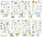 Sticker Geburtstag| Aufkleber für Fotoalbum,GäStebuch& Geschenke |Party Sticker für Erwachsene & Kinder - Set Mit 225 Motiven Auf 4 BöGen (Green)