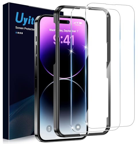 Uyiton für iPhone 14 Pro für Panzerglas - 2 Stück 9H Härte Panzer Schutz Glas Schutzfolie,Vollständige Abdeckung Folie Displayschutz Anti-Kratz Schutzglas für iPhone 14 Pro