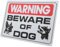 TINEASUR Vintage Dog Warning Sign for Front Retro Garden Decor Sturdy Iron Sign with Pre-drilled Eyecatching Colors for Outdoor Use for Gates and Fences