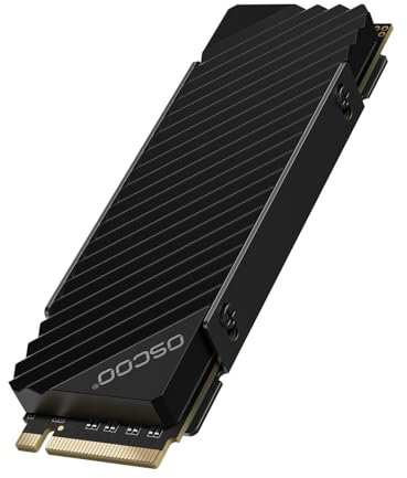 OSCOO 4TB NVMe SSD Up to 7500MB/s Read & 6800MB/s Write Gen4x4 for PS5 with Heatsink M.2 2280 PCIe 4.0 Gaming SSD PS5 Storage Expansion DRAM Cache 3D TLC NAND