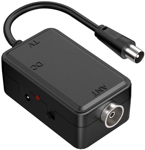 Mercury | Amplificatore di segnale antenna TV alimentato tramite USB | Filtro 4G/5G | Guadagno 20dB | Amplificatore digitale per antenna HD per interni per una migliore ricezione | Design compatto