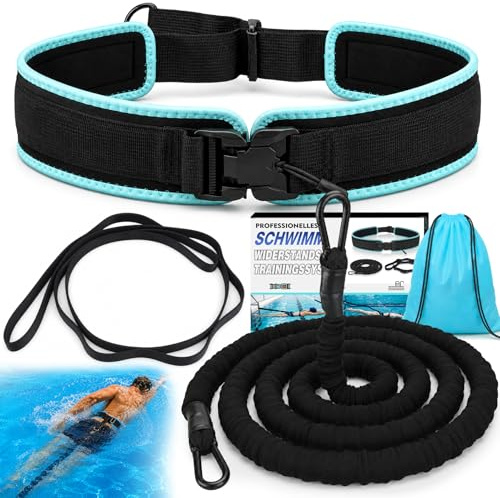 2026 Premium Schwimmgurt für Pool, 4-10 M Magnetische Schwimmgürtel Erwachsene für Pool, Einstellbare Schwimmgürtel mit Elastischen Gummibändere, Schwimmhilfe Geeignet für Schwimmtraining