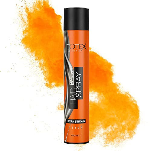Totex ULTRA STRONG - No5 - Professional Hair Styling Spray 400ml - Haarspray für extremen Halt (Orange)