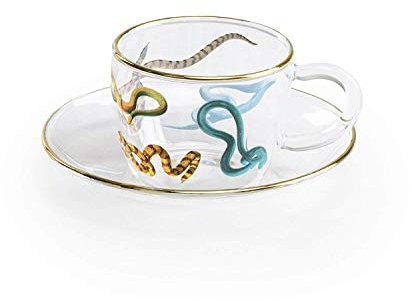 SELETTI TOILETPAPER TAZZINE caffè in Vetro borosilicato, Serpenti