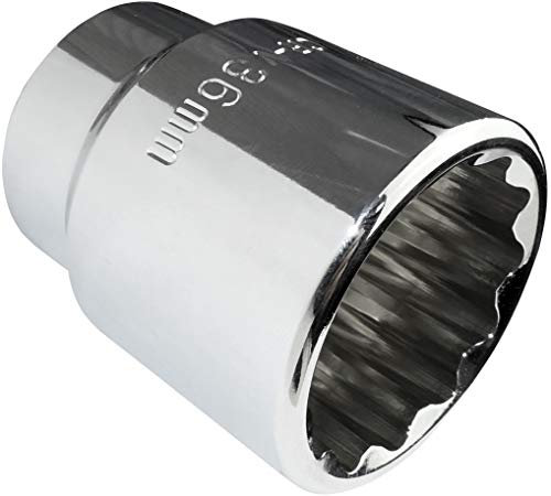 AERZETIX - Llave de vaso/Punta - Corta - 3/4x36mm - para atornillar/trinquete manual/neumático - Cuerpo cilíndrico - 12 lados/bi-Hexagonal - en acero CR-V - C45232