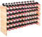 GIANTEX Weinregal Stapelbar Holz, Flaschenregal für 72 Flaschen, Weinschrank Weinständer mit 6 Ebenen, Flaschenständer Modular für Küche Bar, Holzregal 119 x 29 x 72 cm, Naturholzfarbe