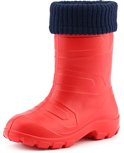 Ladeheid Stivali Imbottiti Bambino e Bambina in Spuma Eva LA845KIDS (Rosso1/Blu Marino, 34 EU)
