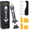 Herramientas para Sellar Juntas con Silicona 5 en 1, Preciva Kit de 13 Piezas para Eliminar, Raspador de Eliminación, Sellar y Alisar Juntas de Ventanas, Cocinas, Baños (negro)
