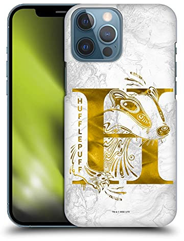 Head Case Designs Officially Licensed Harry Potter Hufflepuff Aguamenti Deathly Hallows IX Hard Back Case Compatible With Apple iPhone 13 Pro Max