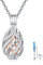 TANGPOET Ashes Necklace 925 Sterling Silver Urn Necklace for Ashes Memorial Cremation Jewellery Rose Gold Ashes Keepsake Pendant Necklace for Mum Dad Women Men Pet with Funnel Filler Kit